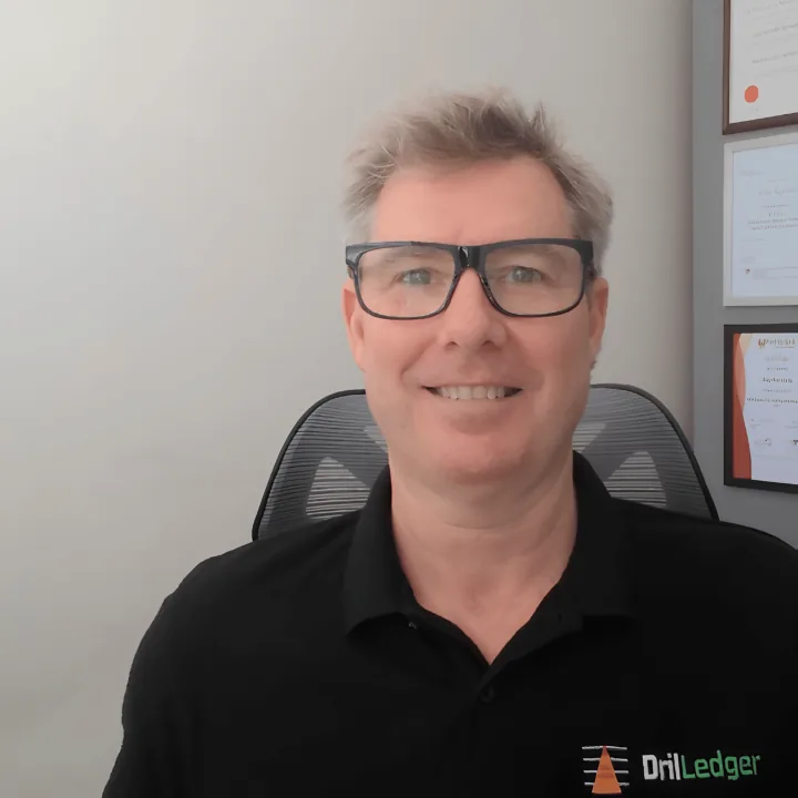 Guy Kennedy, founder of DrilLedger, talking about AI Pathfinder