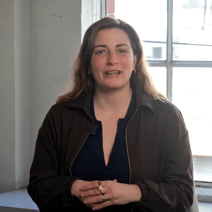 Joni Pirovich, founder of Crystal aOS, talking about AI Pathfinder