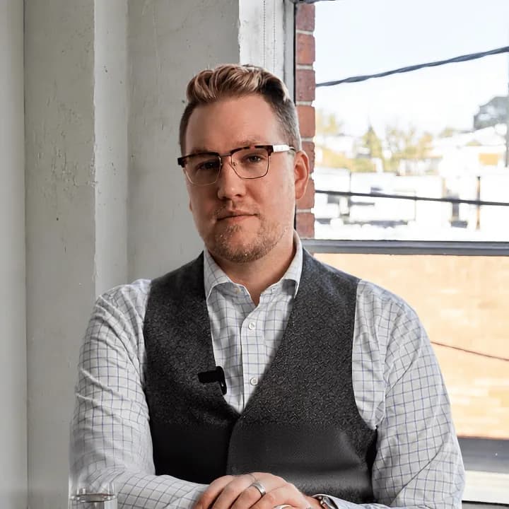 Justin McGee Odger, founder of Deedable, talking about AI Pathfinder